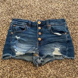 American Eagle Super Stretch Button Up Jean Shorts